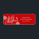 MERRY CHRISTMAS Script Red Address Labels<br><div class="desc">MERRY CHRISTMAS Script Red Address Labels</div>