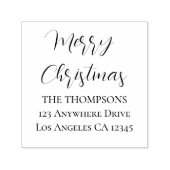 Merry Christmas Script Rücksendeadresse Permastempel (Design)