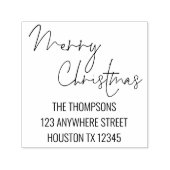 Merry Christmas Script Rücksendeadresse Permastempel (Design)
