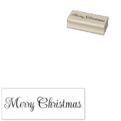 Merry Christmas Script Text Template Gummistempel (Stempel)
