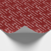 Merry Christmas Script with Custom Name Geschenkpapier (Ecke)