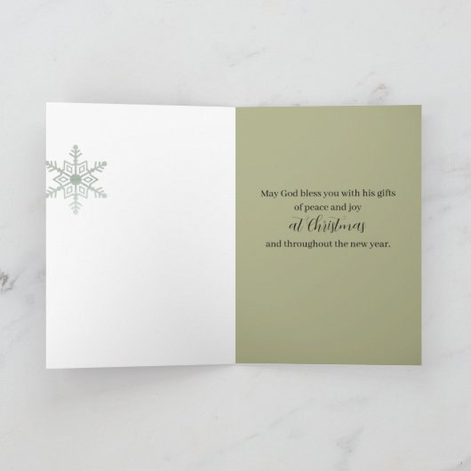 Merry Christmas Scripture James Winter Forest Karte (Innenseite)