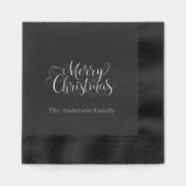 Merry Christmas Servietten Mit Folie (Vorderseite)