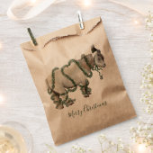 Merry Christmas Shetland Pony Favor Bag Geschenktütchen (Ausgeschnitten)