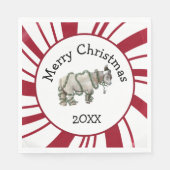 Merry Christmas Shetland Pony Serviette (Vorderseite)