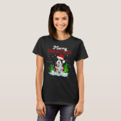 Merry Christmas Shih Tzu Tree Lights Shih Tzu Chri T-Shirt (Vorne ganz)