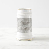 Merry Christmas Shiny Crystal White Stein Bierglas (Mittel)