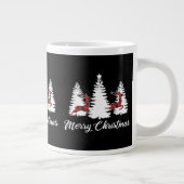 Merry Christmas Shirt for Women Buffalo Plaid Rein Jumbo-Tasse (Rechts)