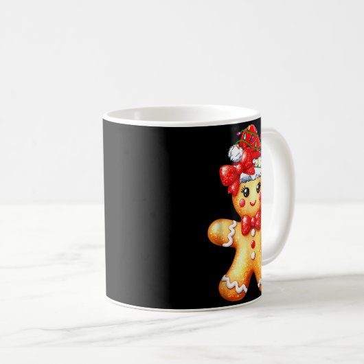 Merry Christmas Shirt Gingerbread Santa Pajamas Gi Kaffeetasse (VorderseiteRechts)