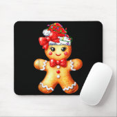 Merry Christmas Shirt Gingerbread Santa Pajamas Gi Mousepad (Mit Mouse)