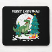 Merry Christmas Shirts For Women Xmas Santa T Rex Mousepad (Vorne)