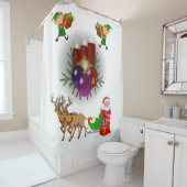Merry Christmas Shower Curtain Duschvorhang (Beispiel)