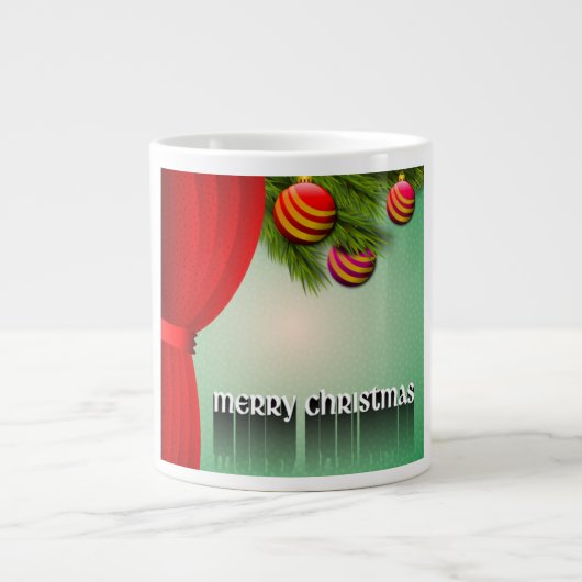 "MERRY CHRISTMAS"-SIGN Jumbo-Tasse (Vorderseite)