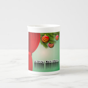 "MERRY CHRISTMAS"-SIGN PORZELLANTASSE