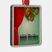"MERRY CHRISTMAS"-SIGN SILBERNES ORNAMENT (Rechts)