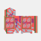 MERRY CHRISTMAS SILVER BLÄTTER GESCHENKSCHACHTEL (Ungefaltet)