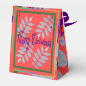 MERRY CHRISTMAS SILVER BLÄTTER GESCHENKSCHACHTEL (Rückseite)