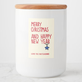 Merry Christmas Simple Modern Typography Lebensmitteletikett