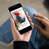 Merry Christmas Simple Photo Red Holly Berries Feiertagskarte