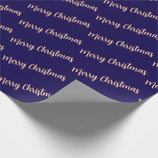 Merry Christmas Simple Stylish Modern Minimal  Geschenkpapier (Ecke)