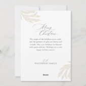 Merry Christmas Six Photo Garland Wreath Monogram Feiertagskarte (Rückseite)