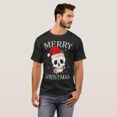 Merry Christmas Skeleton Skull Xmas Lights Men Wom T-Shirt (Vorne ganz)