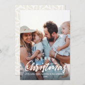 MERRY CHRISTMAS Sketched Personalisiert Foto Feiertagskarte (Vorne/Hinten)