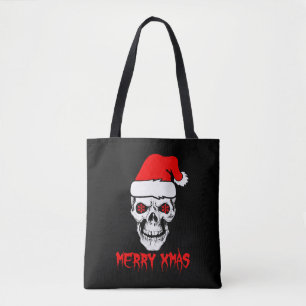 Merry Christmas Skull Tshirt Tasche