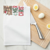 Merry Christmas Sloth Tree Geschirrtuch (Viertel Falte)