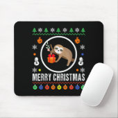 Merry Christmas Sloth Ugly Sweater Xmas Knit Sloth Mousepad (Mit Mouse)