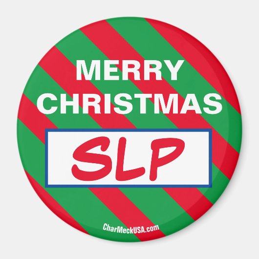 MERRY CHRISTMAS SLP Kühlschrank Magnet (Vorne)