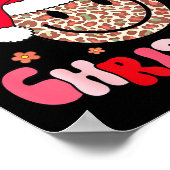 Merry Christmas Smile Face Santa Claus Hat Groovy  Poster (Ecke)