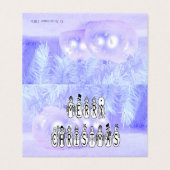 Merry Christmas Snow People Font Blue Tint Snow (Außenseite Aufgefaltet)