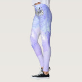 Merry Christmas Snow People Font Blue Tint Snow Leggings (Links)