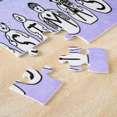 Merry Christmas Snow People Font Blue Tint Snow Puzzle (Seite)