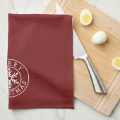 Merry Christmas Snowflake Geschirrtuch (Viertel Falte)