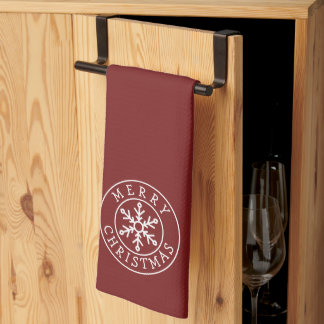 Merry Christmas Snowflake Geschirrtuch