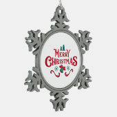 Merry Christmas Snowflake Ornament (Links)