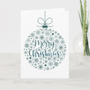 Merry Christmas Snowflakes Ball Ball Dekoration Feiertagskarte
