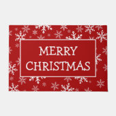 Merry Christmas Snowflakes Fußmatte (Vorderseite)