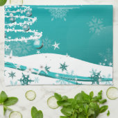 Merry Christmas Snowflakes Tree Flowers & Stars Geschirrtuch (Gefaltet)