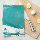 Merry Christmas Snowflakes Tree Flowers & Stars Geschirrtuch (Viertel Falte)