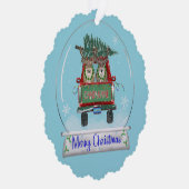 merry Christmas snowglobe Ornament Karte (Rechts)