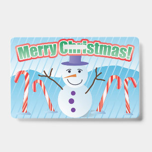 MERRY CHRISTMAS SNOWMAN AUSWEIS