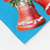 Merry Christmas Snowman Bells Cute Fleecedecke (Ecke)