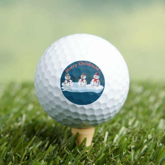 Merry Christmas snowman custom text Golfball (Insitu T-Shirt)