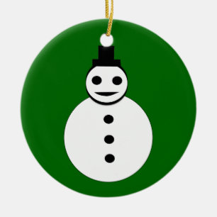 Merry Christmas Snowman Custom Tree Ornament