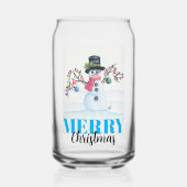 Merry Christmas Snowman Drinkware Set Dosenglas (Vorderseite)