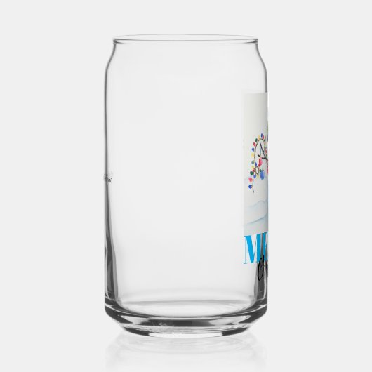 Merry Christmas Snowman Drinkware Set Dosenglas (Rechts)