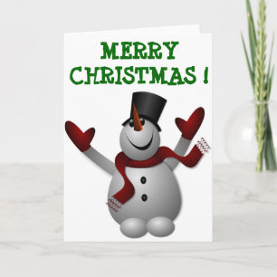 "MERRY CHRISTMAS" SNOWMAN FEIERTAGSKARTE